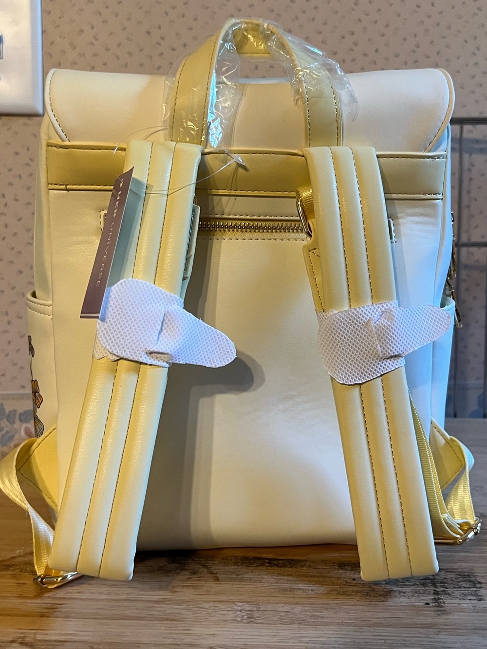 Disney Beauty and the Beast Belle and Philippe Floral Mink Backpack - Picture 3 of 7